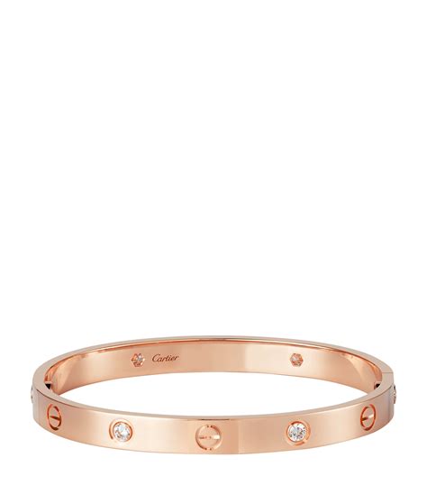 bracelet cartier love or rose diamant|cartier diamond love bracelet price.